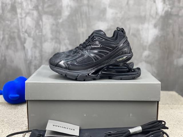 顶级版本 莞版 Balenciaga 巴黎世家x-Pander 复古弹簧鞋不含皮革网布和尼龙运动鞋 磨损效果悬浮鞋跟设计 40毫米足弓 背面尺码刺绣 正面运动风