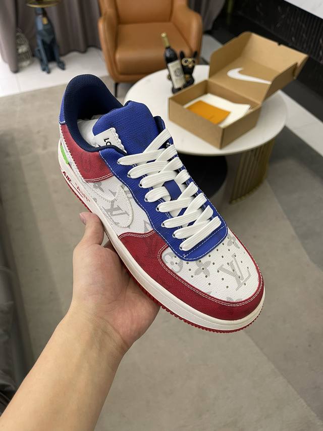 高版本情侣款lv联名 Nik Air Jorda 1 Low Aj1乔丹一代低帮经典复古文化休闲运动篮球鞋 拒绝公底 购置原厂同步原材料 都有细节还原98%原汁