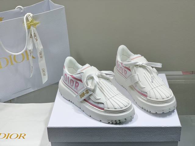 冲量价: 反光版 Dior-Id系列 D家 厚底贝壳头小白鞋 35-4140.41不退换