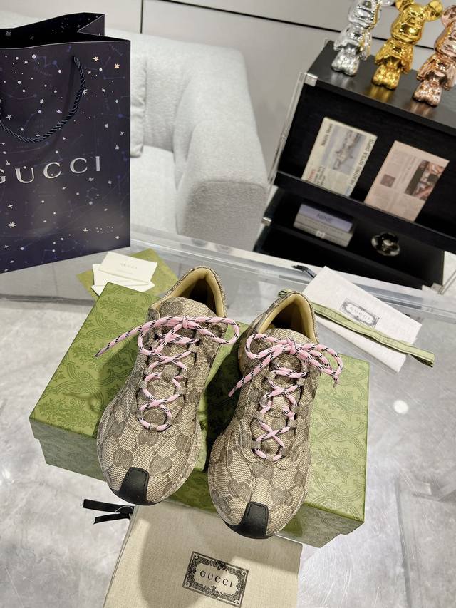 Gucci Run 系列 23Ss 新款 水转印运动鞋 专柜购买原版一比一打造 所有细节 材料 全部跟你在专柜买到的都一样 码数:35-44