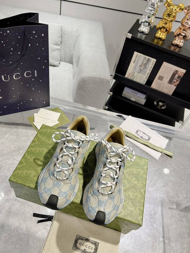 Gucci Run 系列 23Ss 新款 水转印运动鞋 专柜购买原版一比一打造 所有细节 材料 全部跟你在专柜买到的都一样 码数:35-44