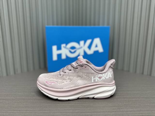 粉色 36～40 纯原 Hoka One One Clifton 9 减震防滑耐磨 低帮 跑步鞋 粉色 货号1127896-Pmpw Hoka One One