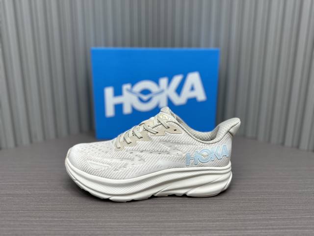 流沙色 36～45 纯原芯片系列 Hoka One One Clifton 9 减震防滑耐磨 低帮 跑步鞋 流沙色 货号1127895-Sseg Hoka On