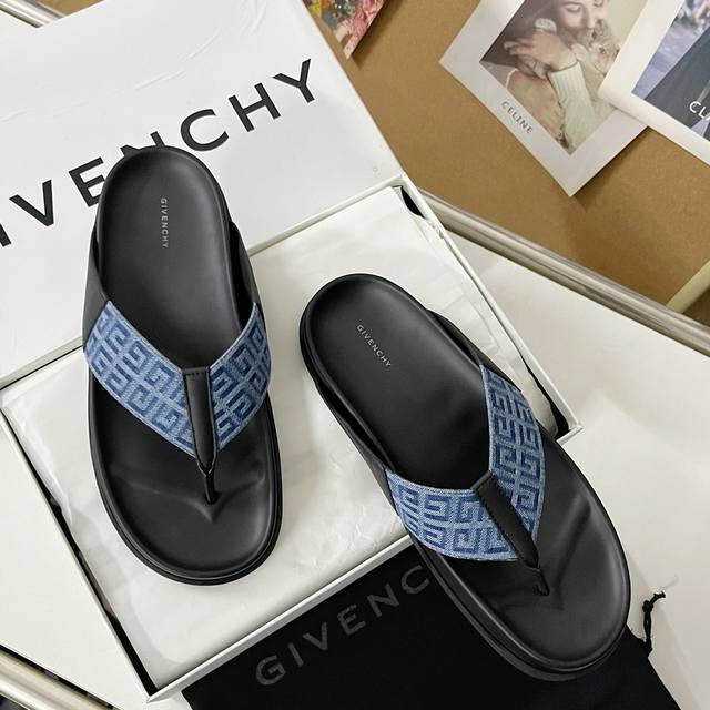 顶级版本： Givenchy纪梵希 夹脚 一字拖 交叉凉鞋 厚底 拖鞋 沙滩鞋 原版购入开发 做货 2024夏季新款黑马单品,海内外时尚博主纷纷上脚大秀，火遍海