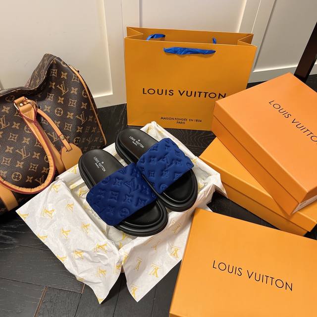 橙子出厂价 Louis Vuitton 路易威登 Lv魔术贴拖鞋 凉拖 情侣款 码数：35-44