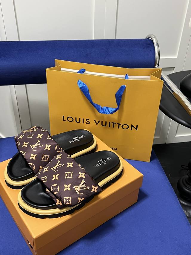 橙子出厂价 Louis Vuitton 路易威登 Lv魔术贴拖鞋 凉拖 情侣款 码数：35-44