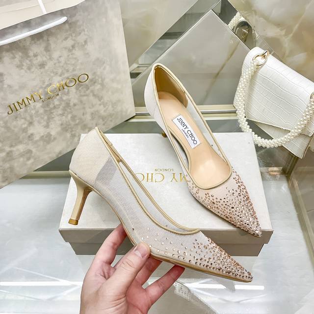 Jimmy Choo 2024顶级专柜 新款限定 官网上新 独家首发 Jc 24 初夏 网纱水钻高跟 性感高跟 婚鞋 Jc婚鞋 Jc仙女鞋 小红书新款