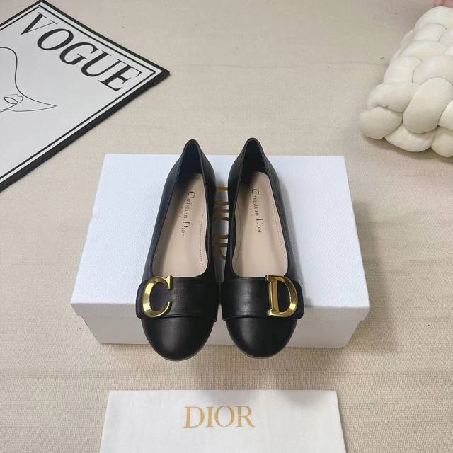 Dior 迪奥24Ss 秋冬新款 顶级版本 专柜主打新款 金属cd扣粗跟单鞋 硬货上新 代购级别！高级感十足！国内外博主刷爆的一款，复古又时髦 上脚美炸了！官网