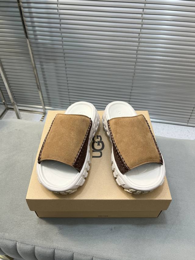 出厂 Ugg 新品轮胎底 2024 2024春夏新品 专柜最新爆款 轮胎底拖鞋单鞋运动休闲鞋系列 原版购入开发 做货 上脚超可爱，塔斯曼the Venture