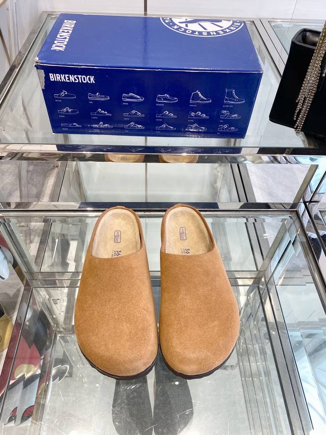 birkenstock 勃肯 24Ss新款 情侣款包头半拖鞋 人体工程学设计 软木乳胶鞋床 轻便舒适 脚感满分 脚蹬上就能走 穿脱超方便 码数：35-45