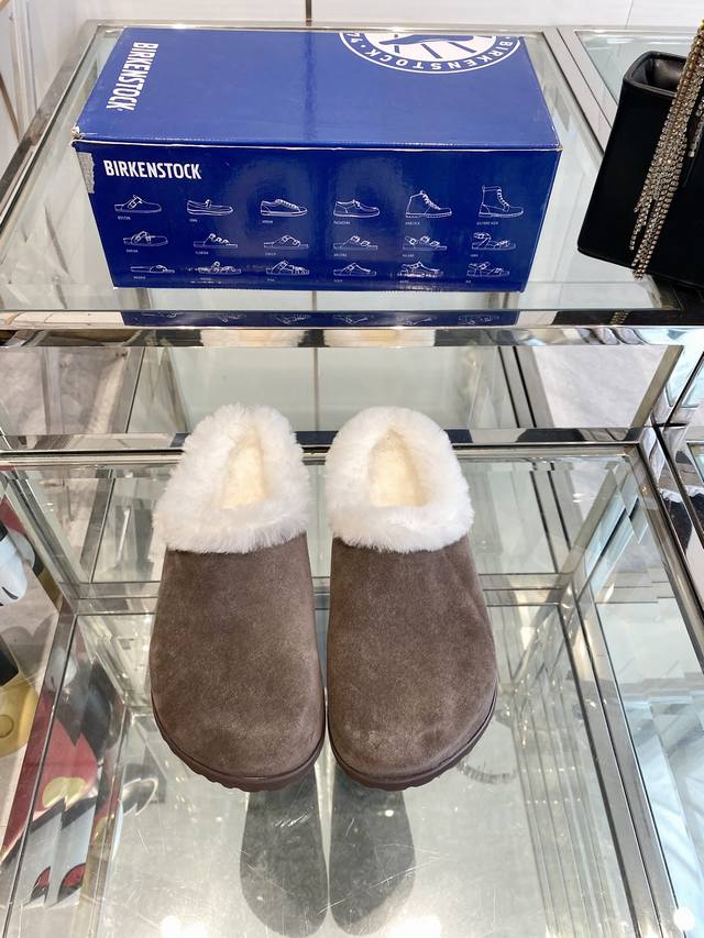 birkenstock 勃肯24Ss 新款毛毛拖鞋 自带优雅气质 轻松拿捏绅雅格调 进口皮毛一体鞋面 原版开模大底 澳大利亚进口羊毛里 码数：35-40 40订