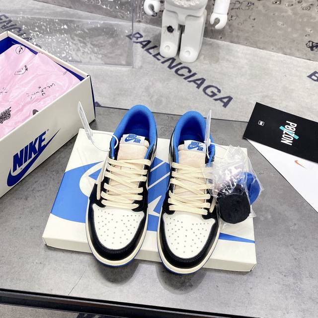 travis Scott X Fragment X Air Jordan 1 Low Og Sp “Military Blue” Nike 耐克aj1藤原浩三方