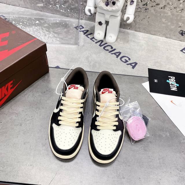 travis Scott X Air Jordan 1 Low Og Ts Sp Nike 耐克aj1乔丹篮球鞋 低帮摩卡 倒钩休闲低帮鞋运动鞋 原单顶级纯原版