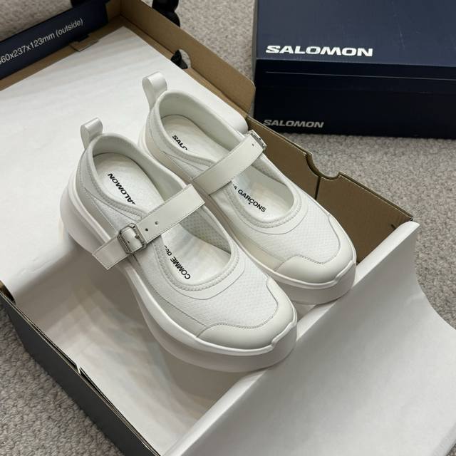 代购级 2055夏季cdg X Salomon 萨洛蒙 联名款，厚底玛丽珍运动鞋。 面料: 原版定制飞织网面 牛皮 内里: 原版进口透气网里 大底: 原版开模超