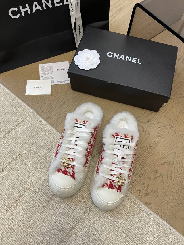 chanel 24P新款大头饼干鞋 原版开发顶级版本 鞋面正品一致 内里羊皮 Tpu大底 非普通版本橡胶大底 Size:35-39 其他码数定做