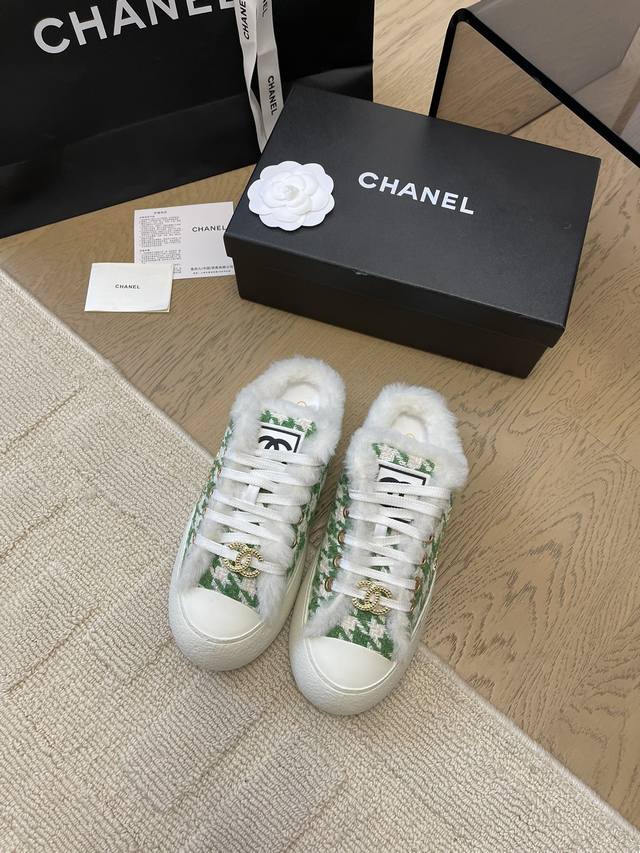 chanel 24P新款大头饼干鞋 原版开发顶级版本 鞋面正品一致 内里羊皮 Tpu大底 非普通版本橡胶大底 Size:35-39 其他码数定做