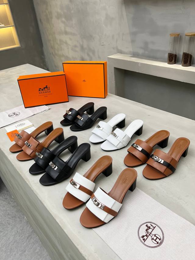 早春新款高跟鞋，，Hermès ，版型做工材料升级。 Hermes市场最高版本纯手工鞋 顶级产品爱马仕拖鞋 早春新款原版一样， 师傅级纯手工打造 ！高端定制，独