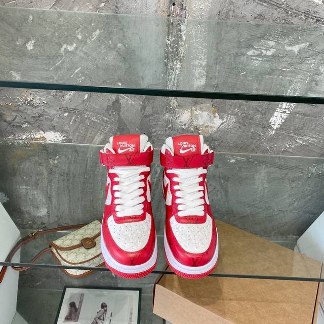 nike X Lv 高帮联名款22抢先发布，一鞋难求，上脚就是巅峰，真的炸了全系列开卖 码数:男38-45