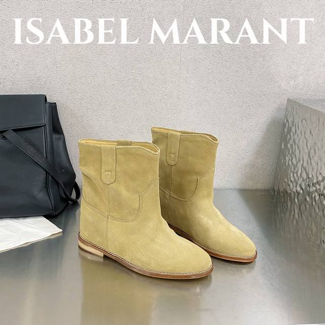 出厂价皮面 绒面p Isabel Marant 伊莎贝尔 满满家族风格的一款经典女款内增高短靴标准的欧美风格代表 一个用极简风格来陈述一对靴子的牌子必不可少的一