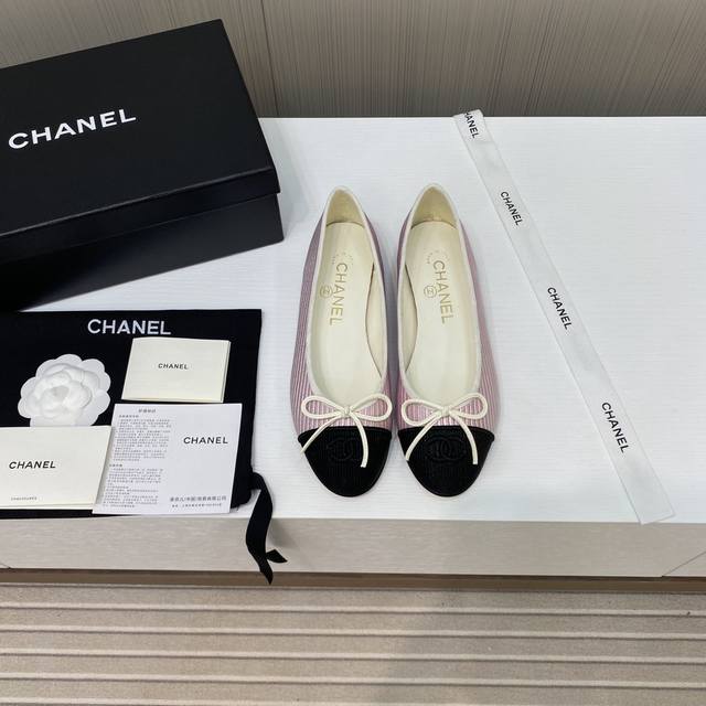 出厂价 顶级品质 一直都在升级的chanel单鞋 2024Ss 顶级版本 Hk海外代购 原版1:1切割而成 Chanel香奈儿万年经典蝴蝶结 圆头芭蕾舞鞋 好品