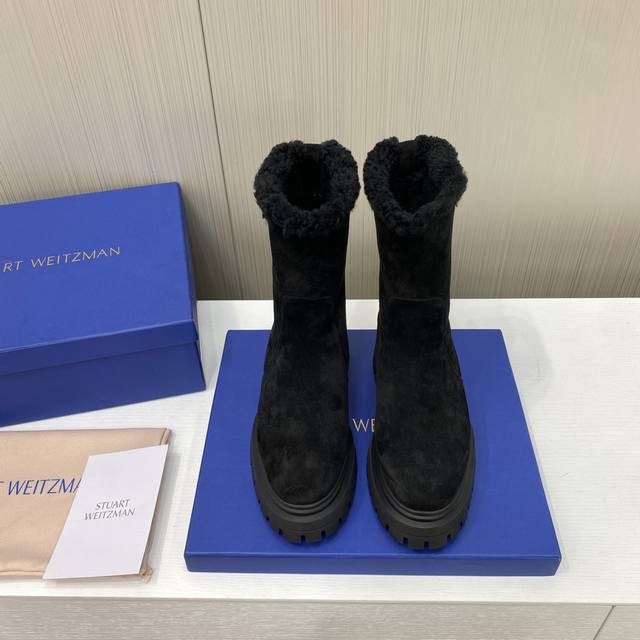 出厂价 顶级品质 Sw Bedford Chill Moto Bootie秋冬新款厚底羊毛雪地靴 雪地靴，盲入都不会出错的一款，非常简约大气的设计秋冬怎么搭配都