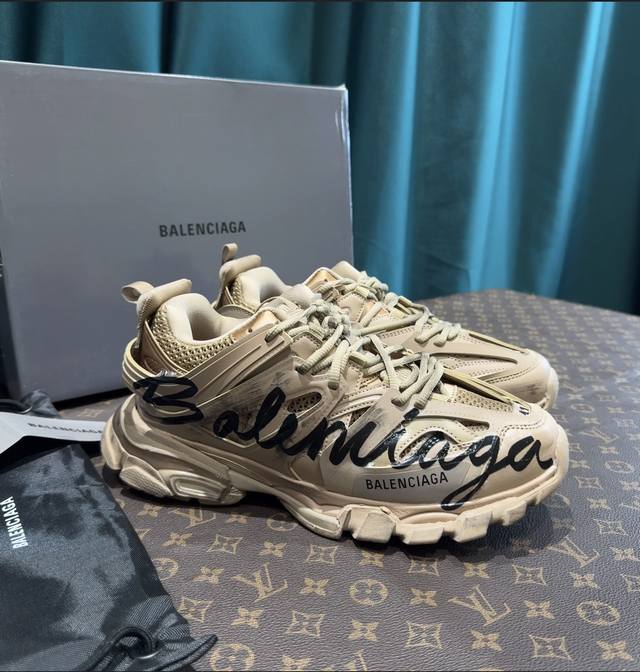 顶级版本 巴黎世家3.0 三代户外概念鞋 Balenciaga Sneaker Tess S.Gomma Maille White Orange 纯原版本 原装