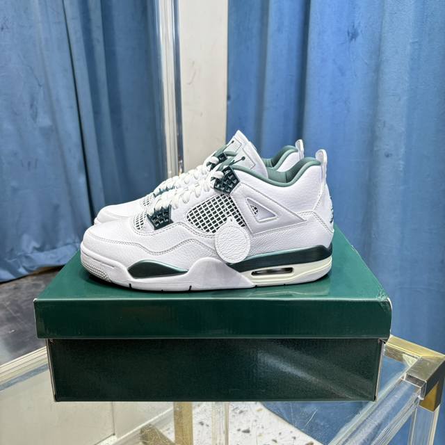 顶级版本 Jordan Air Jordan 4 Oxidized Green耐磨透气中帮 复古篮球鞋 尺码：36-47.5