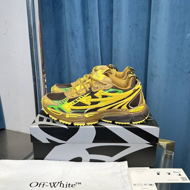 莞产顶级版本off-White C O Virgil Abloh 2024年ow最新款跑鞋 百分百原盒正确版 原楦原纸板数据开发 4层分离大底 鞋面采用3D立体