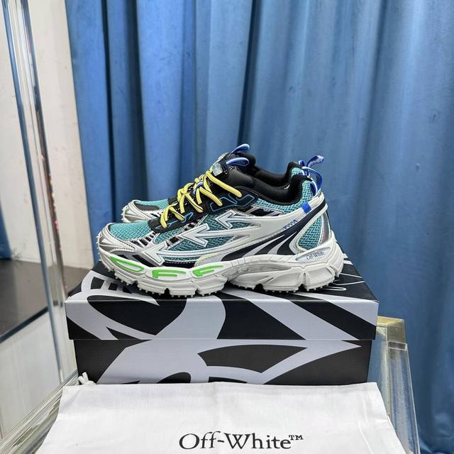 莞产顶级版本off-White C O Virgil Abloh 2024年ow最新款跑鞋 百分百原盒正确版 原楦原纸板数据开发 4层分离大底 鞋面采用3D立体