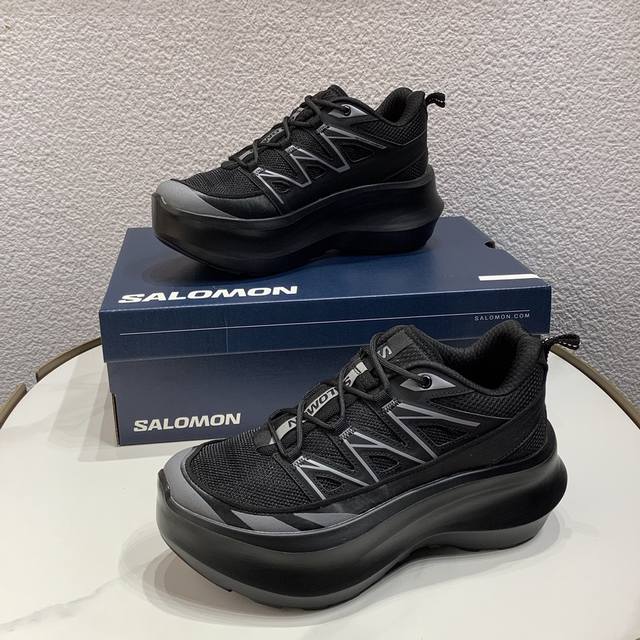 Cdg X Salomon萨洛蒙新款 厚底增高黑白休闲鞋小白鞋 复刻工艺 顶级品质 进口订制高密度飞织网面 超轻原版大底 码数：35-39 40定做不退换 原装