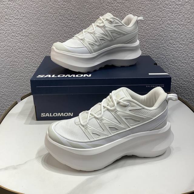 Cdg X Salomon萨洛蒙新款 厚底增高黑白休闲鞋小白鞋 复刻工艺 顶级品质 进口订制高密度飞织网面 超轻原版大底 码数：35-39 40定做不退换 原装