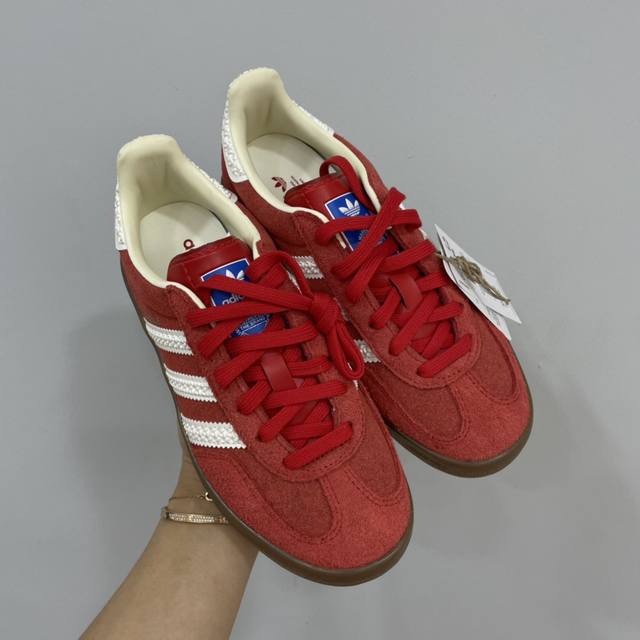 出厂 纯原 现货 专柜版 阿迪 阿迪达斯adidas Gazelle Indoor Trainers 羚羊内训系列低帮复古百搭休闲运动德训风板鞋 尺码：35.5