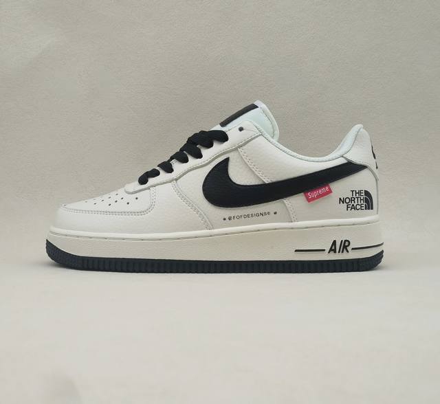 nike Air Force 1'07 Low 空军一号联名北面 米白黑低帮板鞋 头层+内置气垫 型号：Su 5-001 尺码：36 36.5 37.5 38