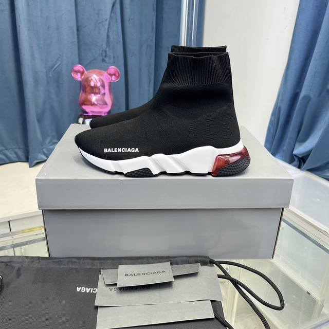 高版本 Balenciaga巴黎世家经典气垫袜子鞋 复古休闲运动鞋 原版一比一做法、鞋面高密度飞织 独家组合大底、正品全套包装、码数：35-45