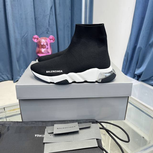 高版本 Balenciaga巴黎世家经典气垫袜子鞋 复古休闲运动鞋 原版一比一做法、鞋面高密度飞织 独家组合大底、正品全套包装、码数：35-45