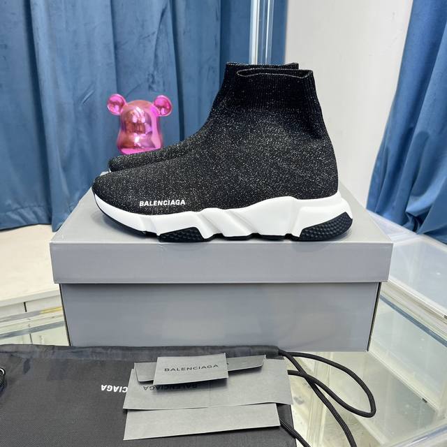 高版本 Balenciaga巴黎世家经典袜子鞋 复古休闲运动鞋 原版一比一做法、鞋面高密度飞织 独家组合大底、正品全套包装、码数：35-45