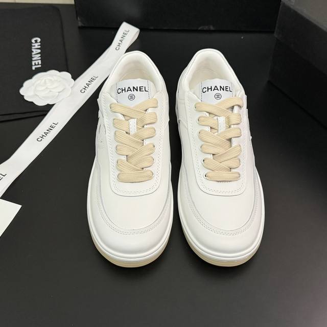 Size:35-41 41定做不退不换 Chan*L 2024P早春新款平底板鞋 小香c家新款休闲鞋ban'X运动鞋 熊猫鞋 这双鞋那么火是有道理 真心太舒服了