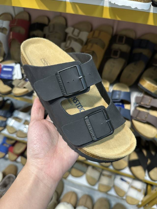 橙子出厂价德国 Birkenstock 勃肯鞋 双排扣凉拖鞋全真皮，原版大底，原标原盒，男女同款，情侣款码数：36-45