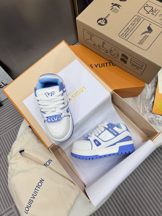 橙子出厂价Louis Vuitton 路易威登 Lv Trainer 运动鞋 面包鞋 休闲板鞋 滑板鞋 情侣款 Diy饰扣 胖墩墩 胖嘟嘟 男女同款小胖丁202