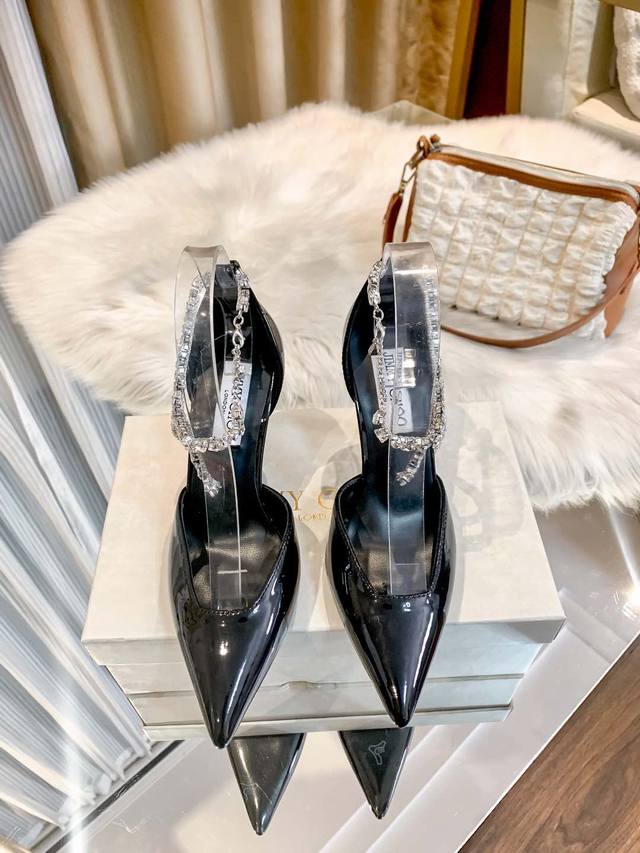 出厂：Jimmy Choo 2025顶级专柜 新款限定官网上新 独家首发 Jc 25Ss-早春尖头水钻高跟凉鞋 Jc凉鞋 Jc高跟 Jc美鞋 Jimmy Cho