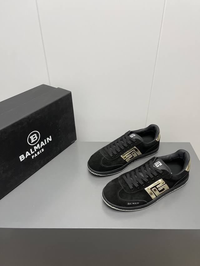 出厂Balmain 巴尔曼2025新品 轻薄德训鞋质感细腻柔软，单层皮鞋面结合薄底，上脚裸感！男码39-44Dd