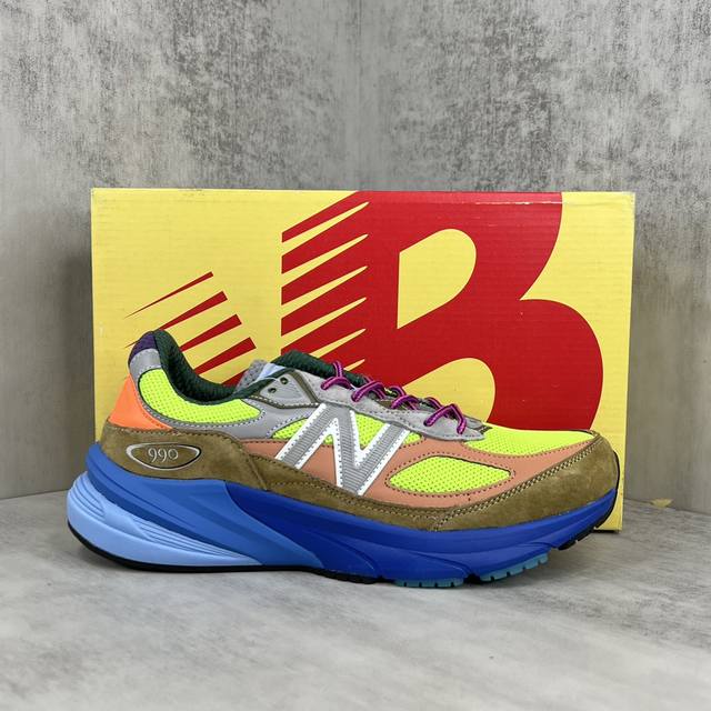 新款上架nb新百伦new Balance In Usa M990V6六代系列美产血统经典复古百搭老爹风休闲运动跑步鞋“蓝绿棕”M990Ab6尺码：36 36.5