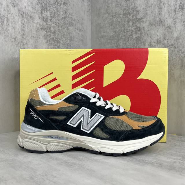 新款上架 纯原版本new Balance Nb990系列 高端美产复古休闲跑步鞋 M990Bb3#采用台产猪巴革及透气网眼材质 原装6层组合底模精密开发 搭载全