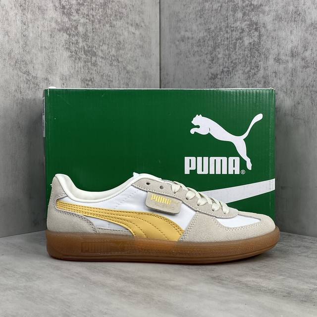 新款上架Puma Palermo Og 复古单品彪马 防滑耐磨低帮德训板鞋孔眼底座和脚趾凸起由绒面革材料制成支持侧踏时的踏步工作脚背和侧板采用尼龙网布即使在健身