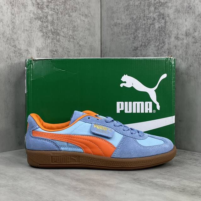 新款上架Puma Palermo Og 复古单品彪马 防滑耐磨低帮德训板鞋孔眼底座和脚趾凸起由绒面革材料制成支持侧踏时的踏步工作脚背和侧板采用尼龙网布即使在健身