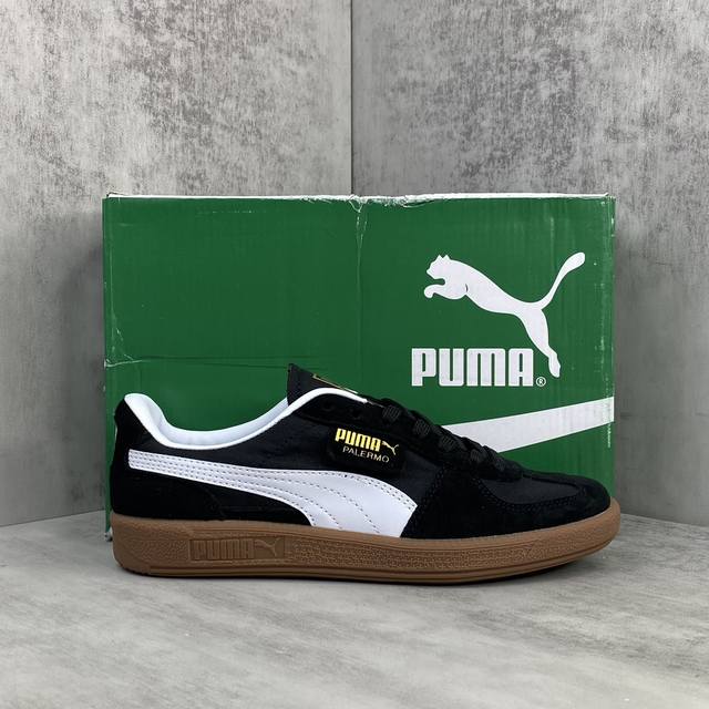 新款上架Puma Palermo Og 复古单品彪马 防滑耐磨低帮德训板鞋孔眼底座和脚趾凸起由绒面革材料制成支持侧踏时的踏步工作脚背和侧板采用尼龙网布即使在健身