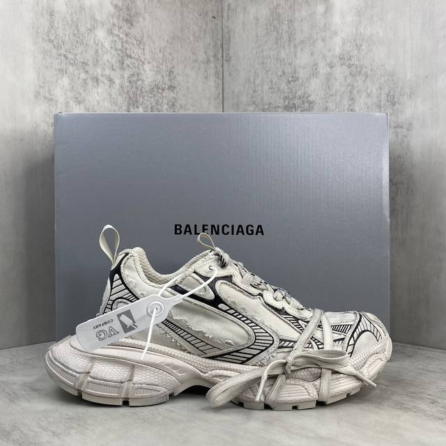 新款上架Balenciaga 3Xl 系带做旧老爹鞋原材料组装独家首发 权威实拍 1:1比例克重 原装鞋垫 正确做旧效果 中底搭载轻量发泡eva缓震中底 组合防