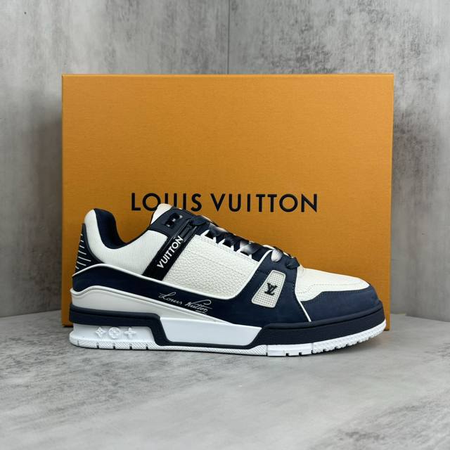 新款上架 2024 Louis*Vuitto* Lv Trainer 最新款 大底和面料私模 绝对下血本费心思的一款鞋子 自vifgil到来之后而设计的这一系列