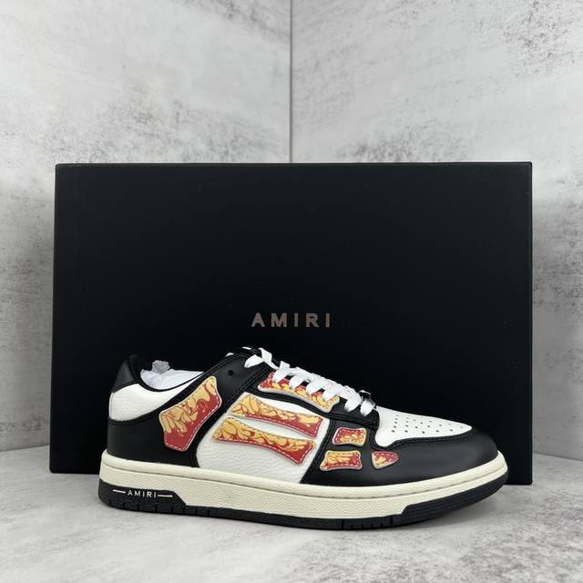 新款上架 灭世版本 直接冲正 Amiri 21Ss Skel-Top骨头鞋 原装模具 楦头 高端订单 专供国外 非市场通货版本 新配色陆续上架 尺码：35-45