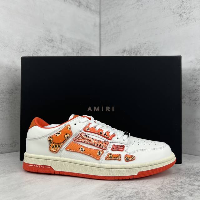 新款上架 灭世版本 直接冲正 Amiri 21Ss Skel-Top骨头鞋 原装模具 楦头 高端订单 专供国外 非市场通货版本 新配色陆续上架 尺码：35-45